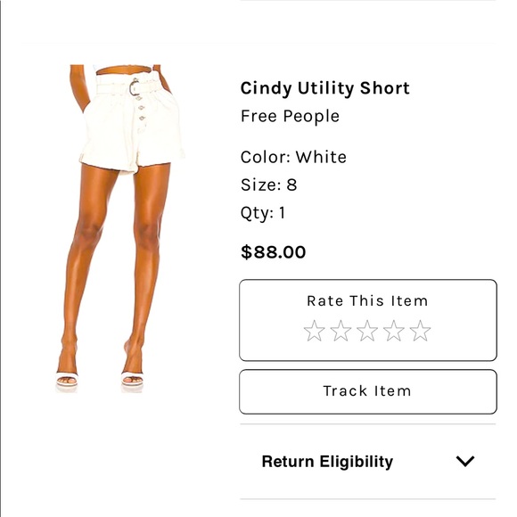 Revolve Cindy Utility Short in White Free People - Picture 2 of 5